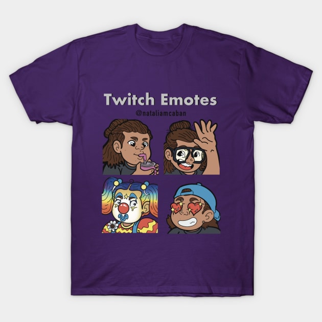 Twitch Emotes T-Shirt by nataliamcaban